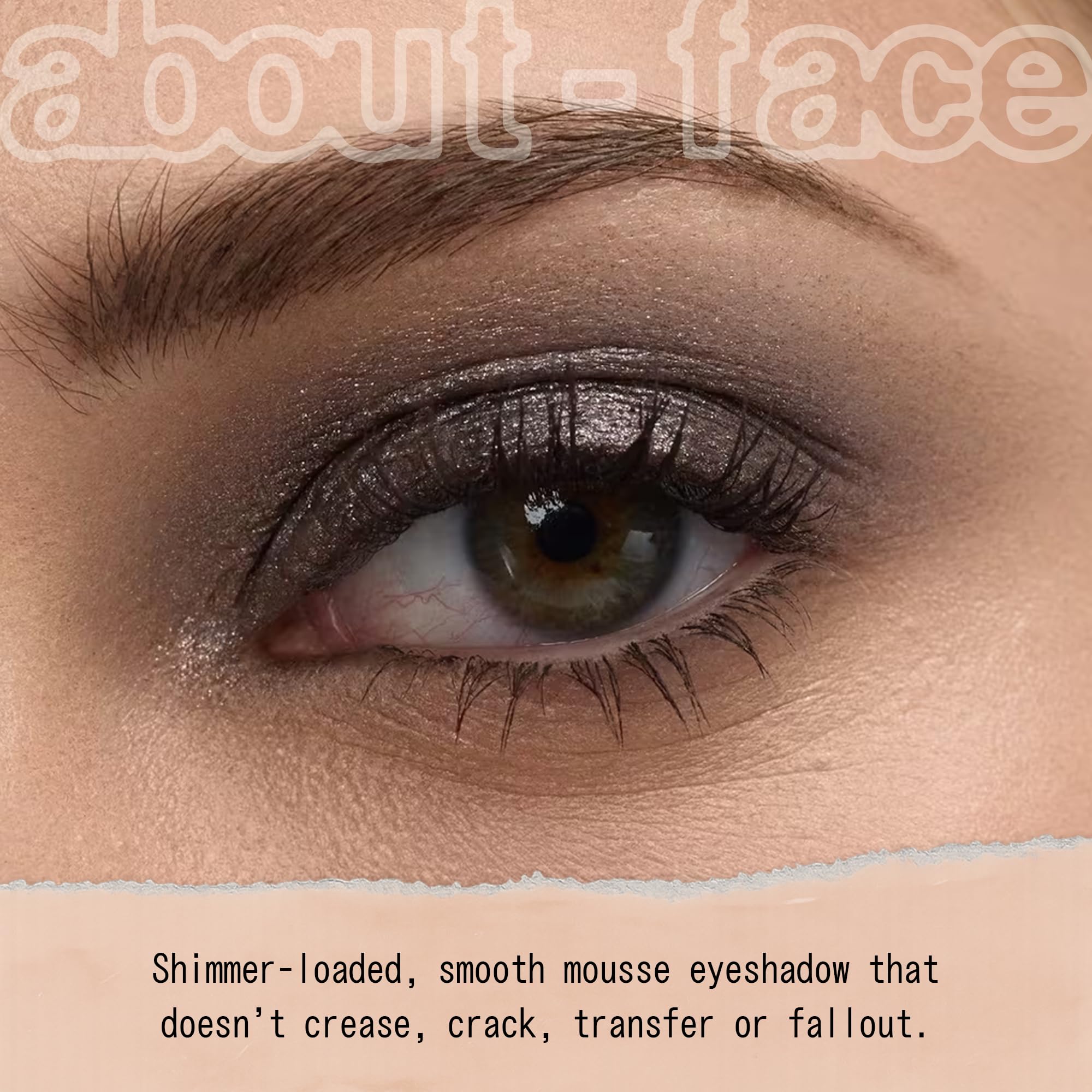 about-face Fractal Glitter Eye Paint Digital Demise – Smudge-Proof, Long-Lasting Liquid Eyeshadow – Intense Sparkle with Mousse Texture – Vegan, Cruelty-Free, Marula Oil Infused – 0.13oz (Cinnamon): GLITCH