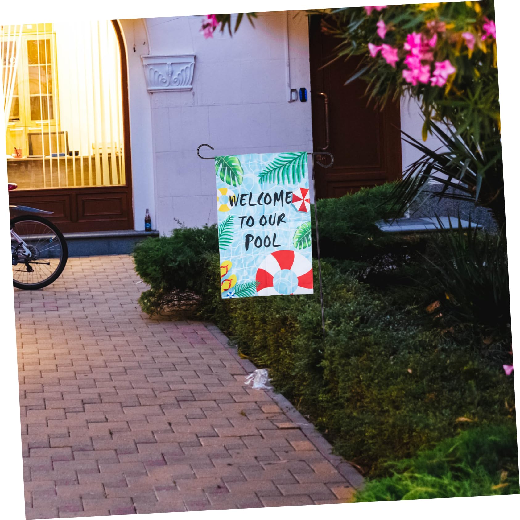 TOYANDONA 5 Sätze Gartenfahne Outdoor- Sommer-pool-gartenflagge Außenflagge Willkommensfahnen Für Den Sommerpool Gartenflagge Für Pool Garten Hof Flagge Polyestertuch Bunt 2 Stücke * 5