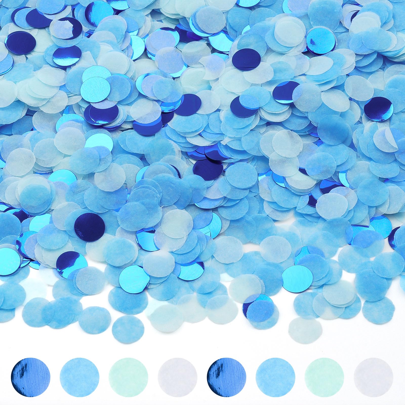 8000 Stück Blaue-weiße Konfetti Von Classicseali - Ideal Für Geburtstage & Partys