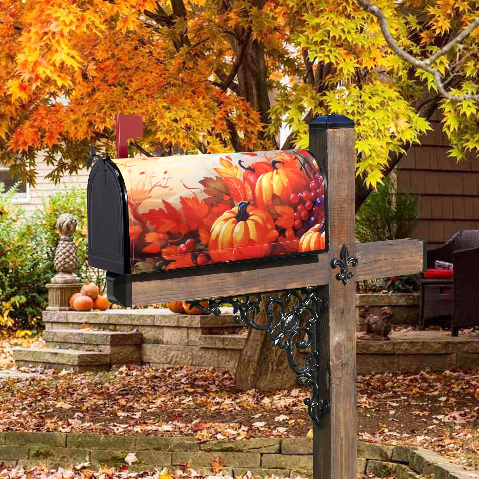 Harvest Festival and Pumpkin Magnetic Mailbox Cover, Autumn 21
