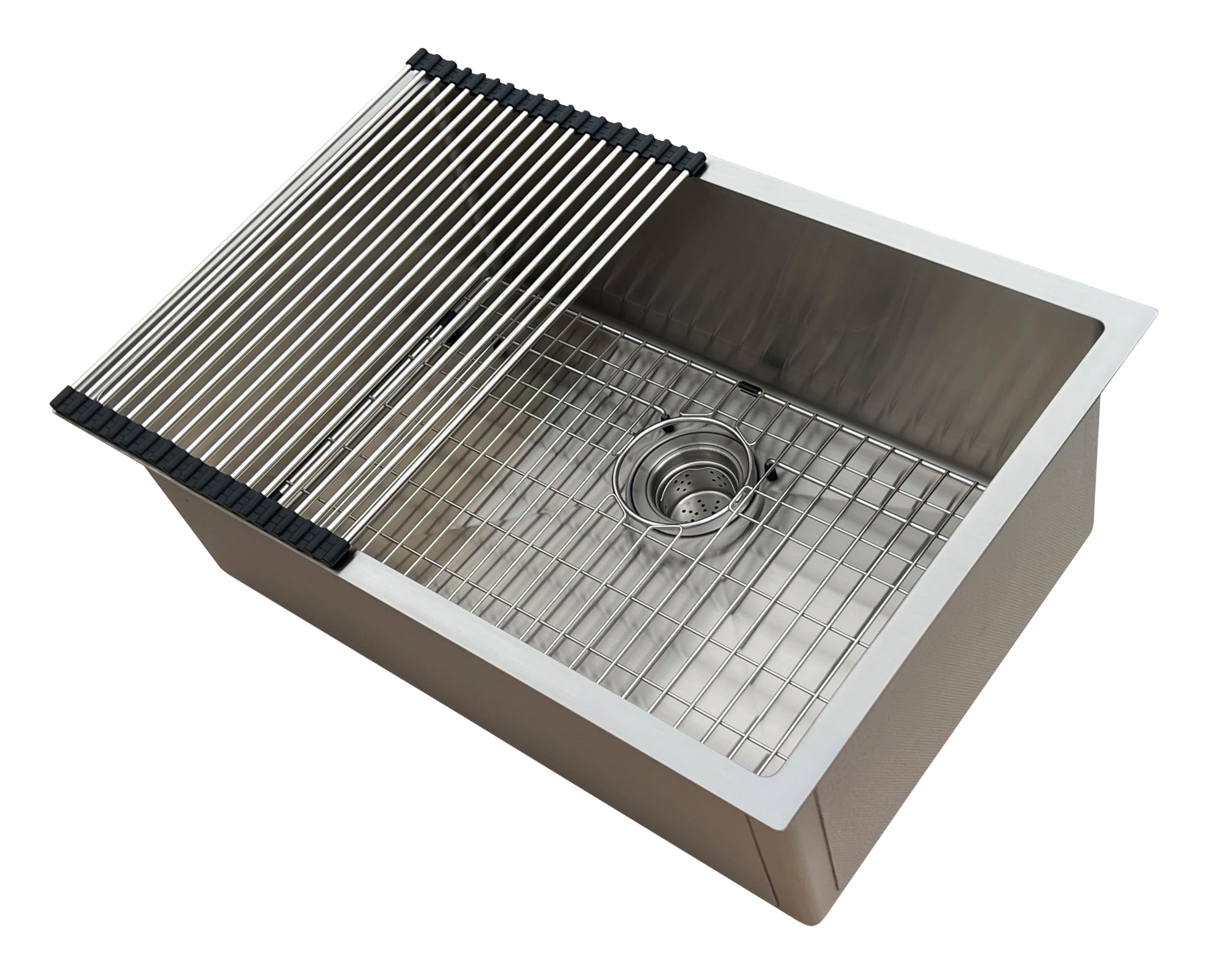 Photo 1 of 5th Ave 28"x19"x10" High-end 28 inch Undermount Stainless Steel Kitchen Sink. Full Accessory Set. XL Single Bowl Deep Basin. 16 Gauge Thick, Ultra Long Lasting. 28" x 19" x 10"