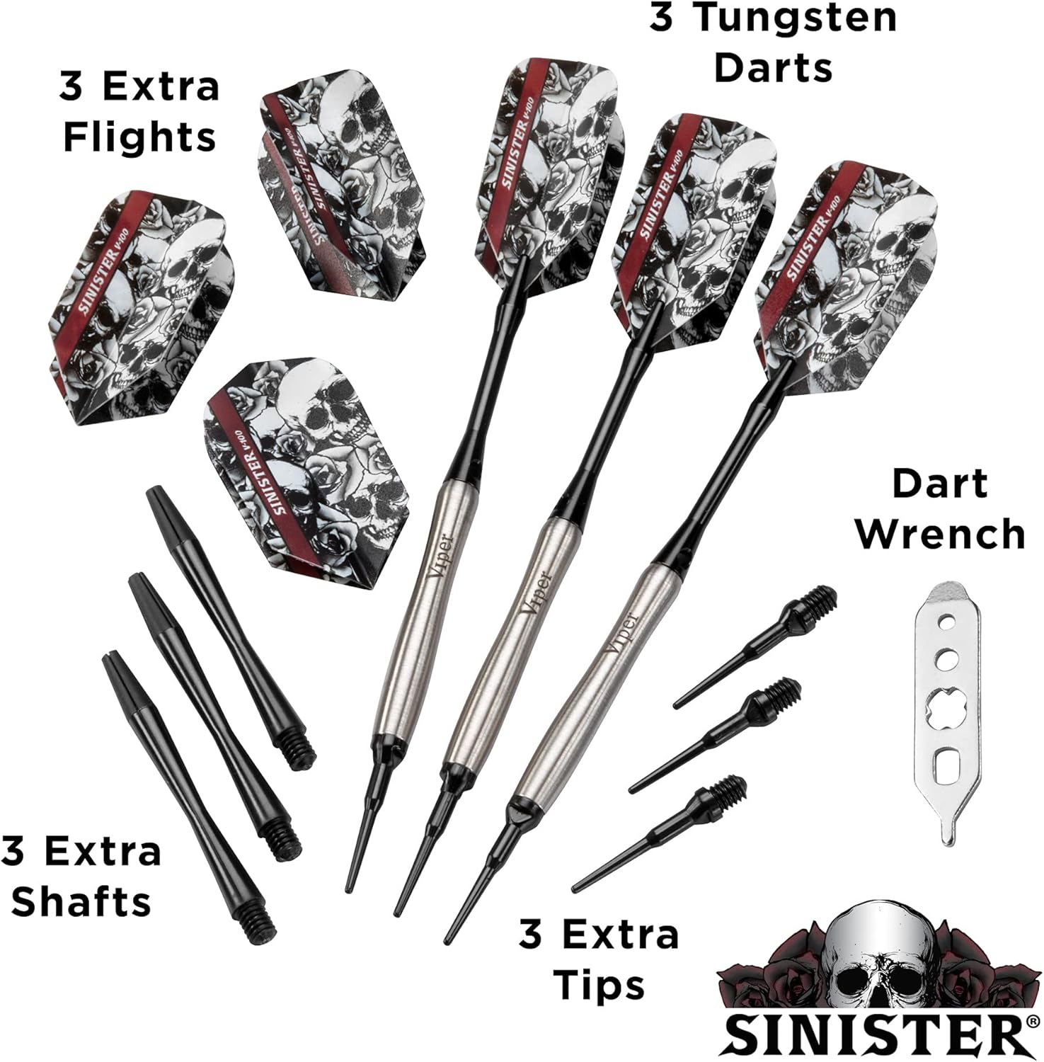 Viper Sinister 95% Tungsten Soft Tip Darts