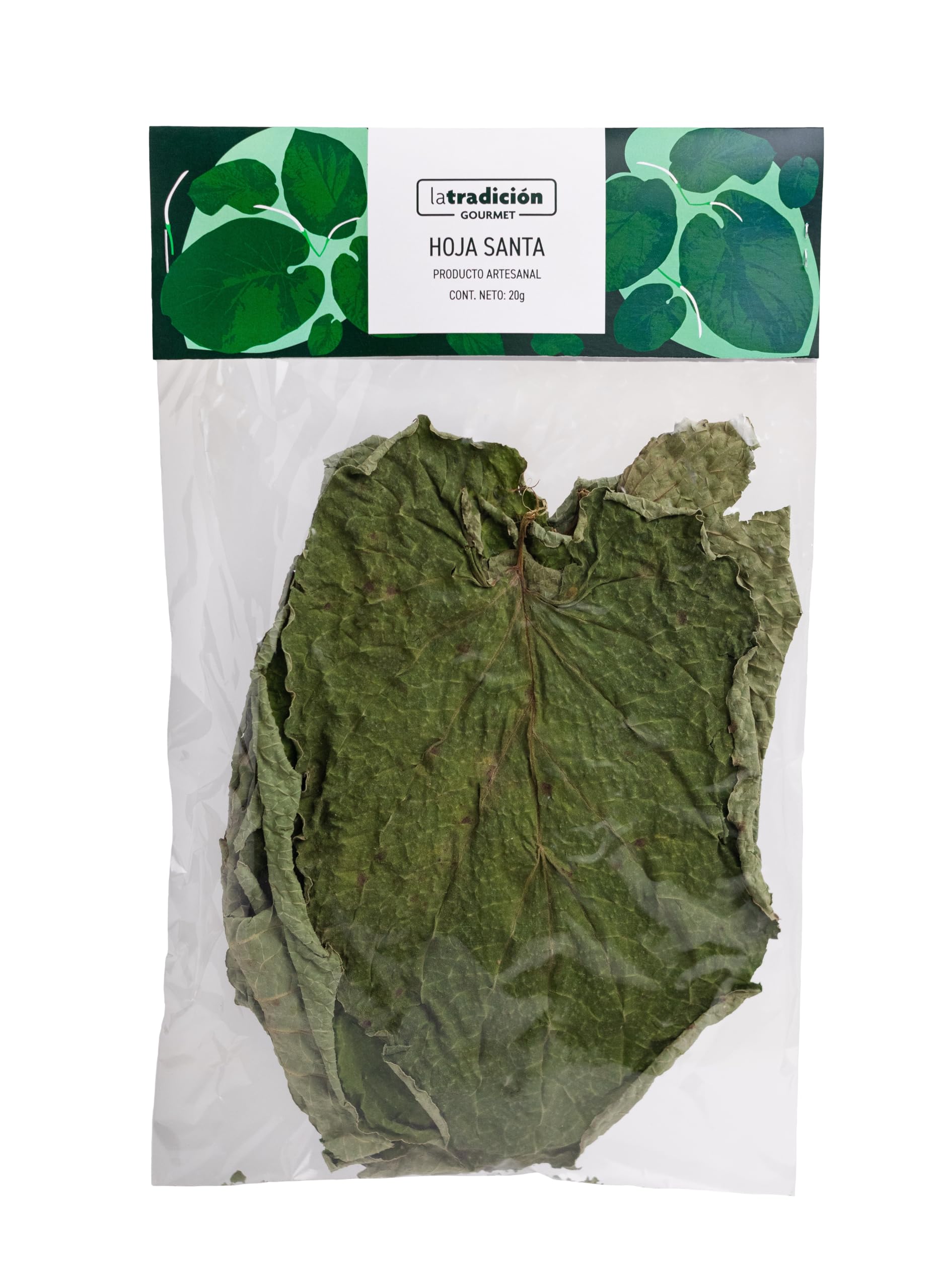 La Tradición, Hoja Santa, Saint Leaf, Artisanal Product from Oaxaca, Mexico, 100% natural, Net Weight 20 grams
