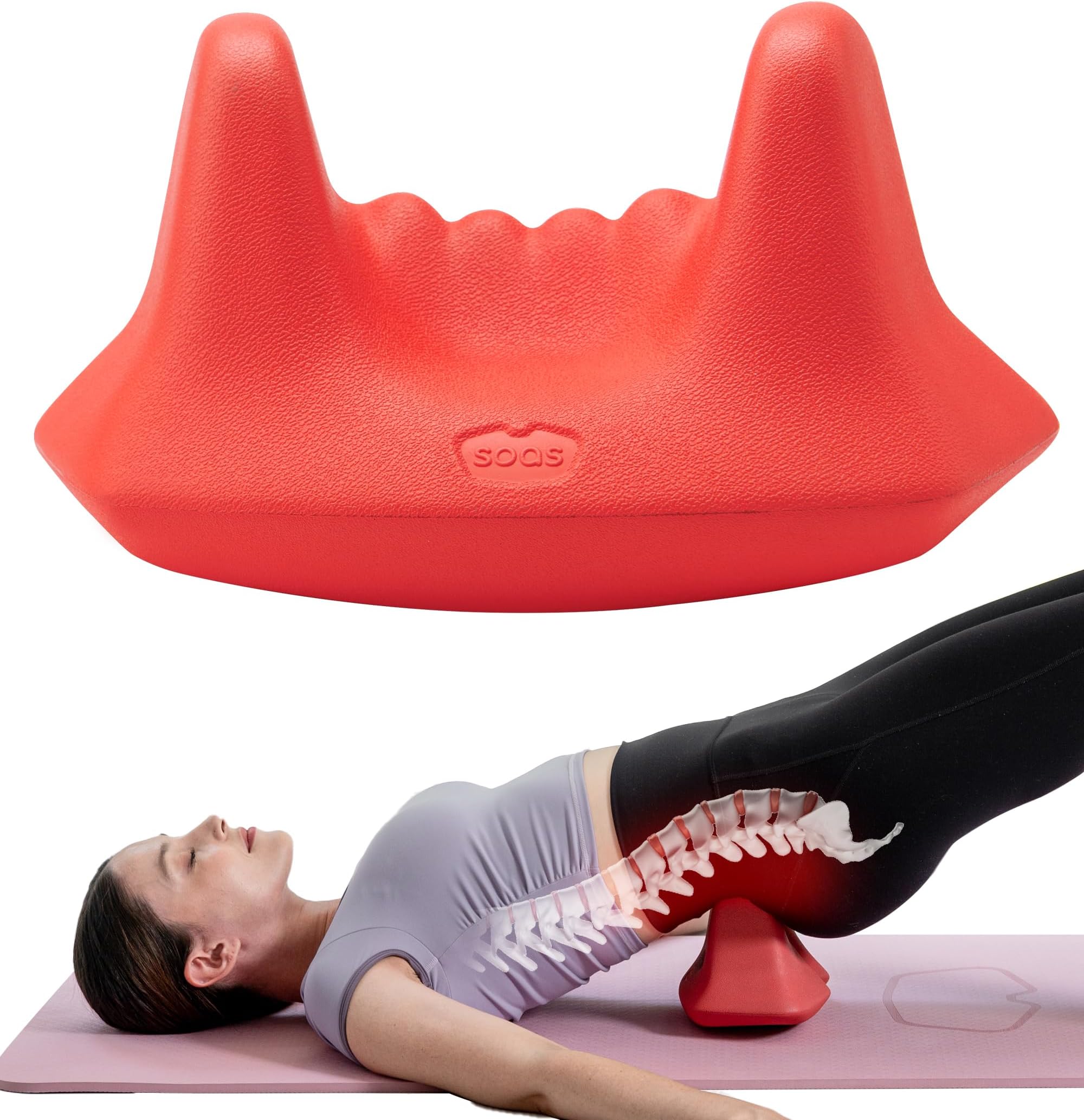 soas Iliopsoas Massager - Iliacus & Psoas Release Tool Back Massager | Pressure Point Massage Tool Full Body Massager | Back Stretcher for Lower Back Pain Relief Trigger Point Massage Tool (Pink)