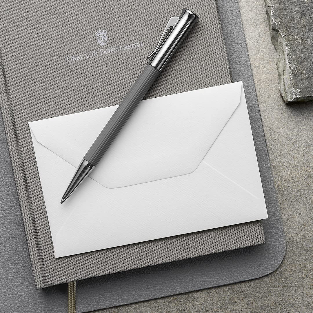 Graf von Faber-Castell 188632 Buch mit Leineneinband A4 grau | 160 blanko Seiten aus 100 g/m² Papier mit Fadenheftung und Leseband