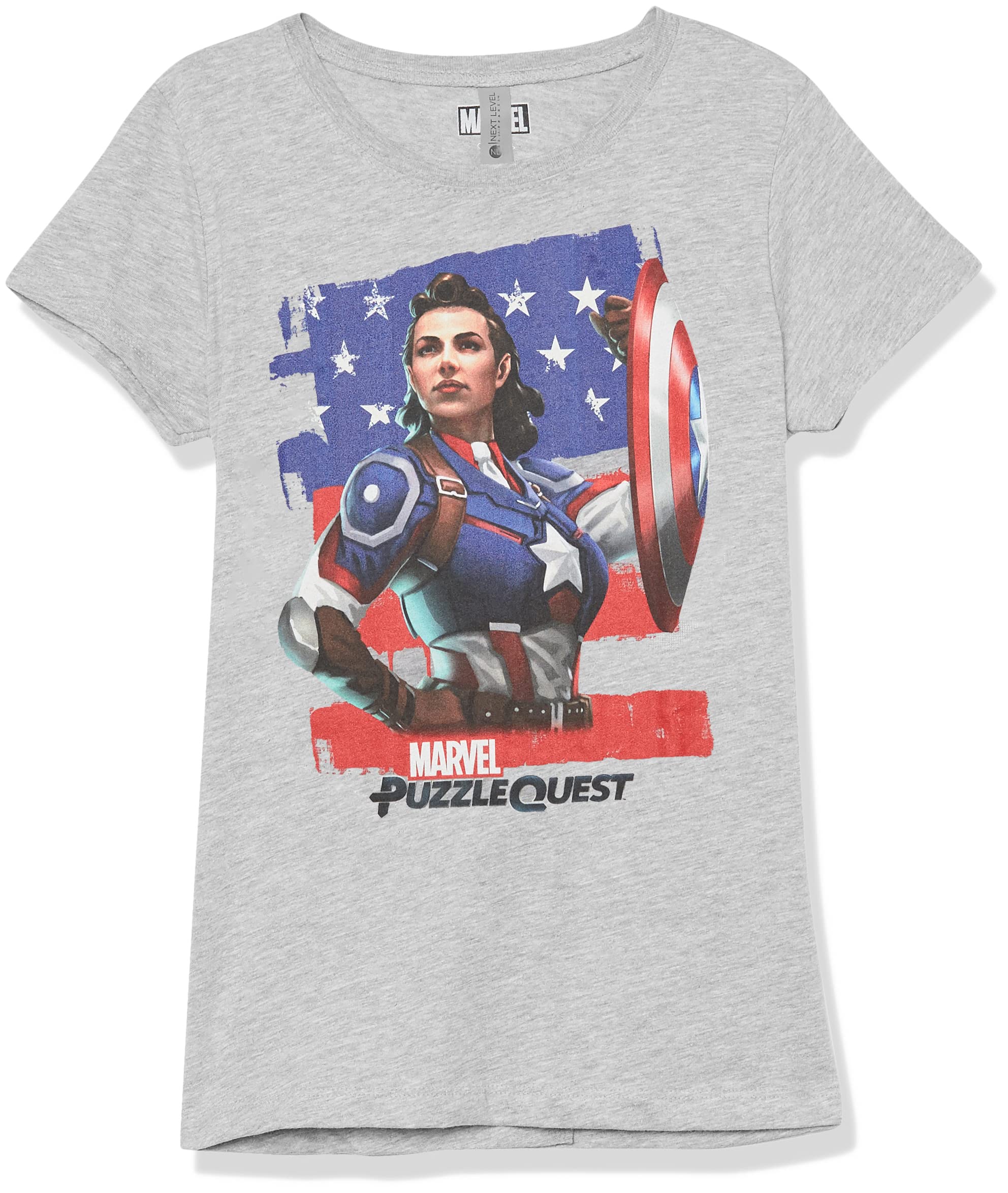 T-shirt Marvel fille col rond couleur Athletic Heather taille L - 3