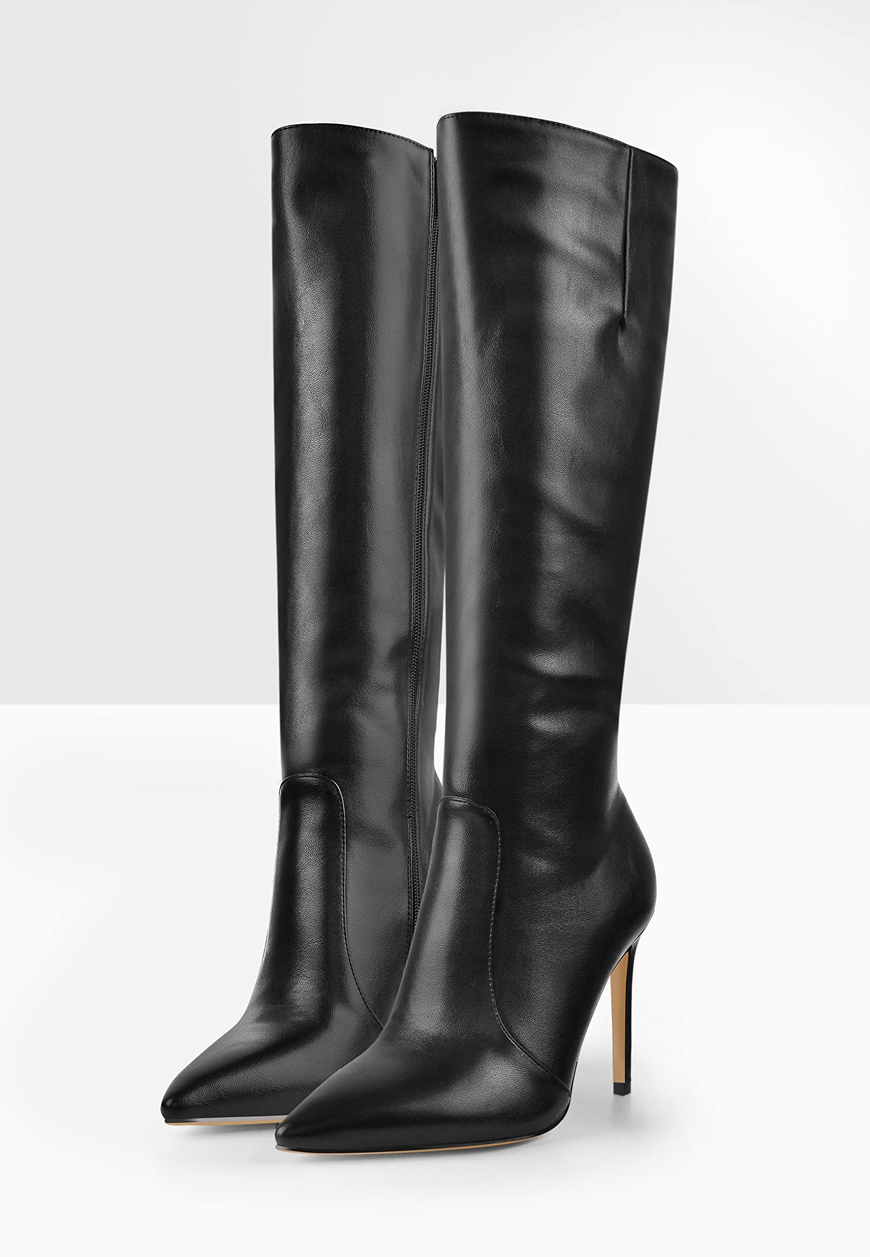 Only maker Damen Klassische Stiefel Spitze Kniehohe High Heels Stiletto Boots