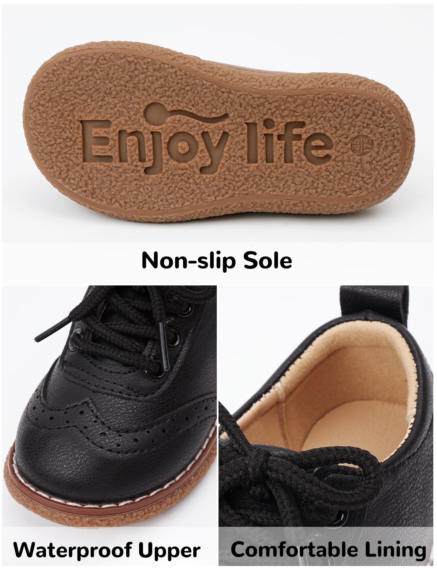 Happy Cherry Scarpe Stringate Basse in Pelle PU Scarpine Bambini Ragazze con Suola Moribida Scarpette Brogue Eleganti