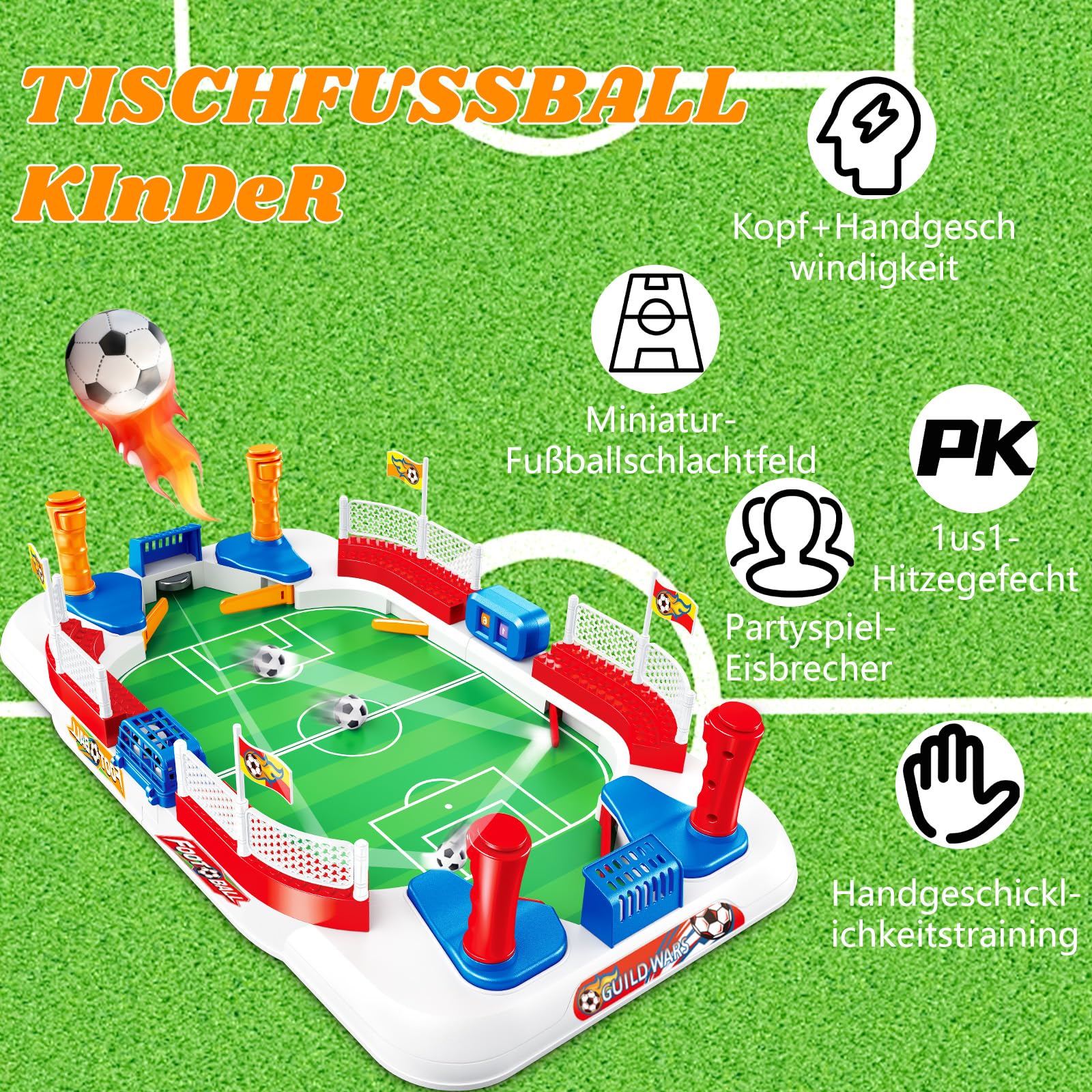 Futbolines para Niños,Mini Futbolin,con 2 Futbol,Contador,Pegatina,Futbolin Adultos,Juegos Interactivos Juego De Futbolín para 4 5 6 7 8 9 10 Años,Regalos Fútbol Niños Navidad & Cumpleaños
