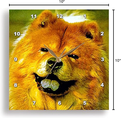 Miniatura 8 de 3dRose LLC Chow Chow Reloj de pared, 10 x 10 pulgadas