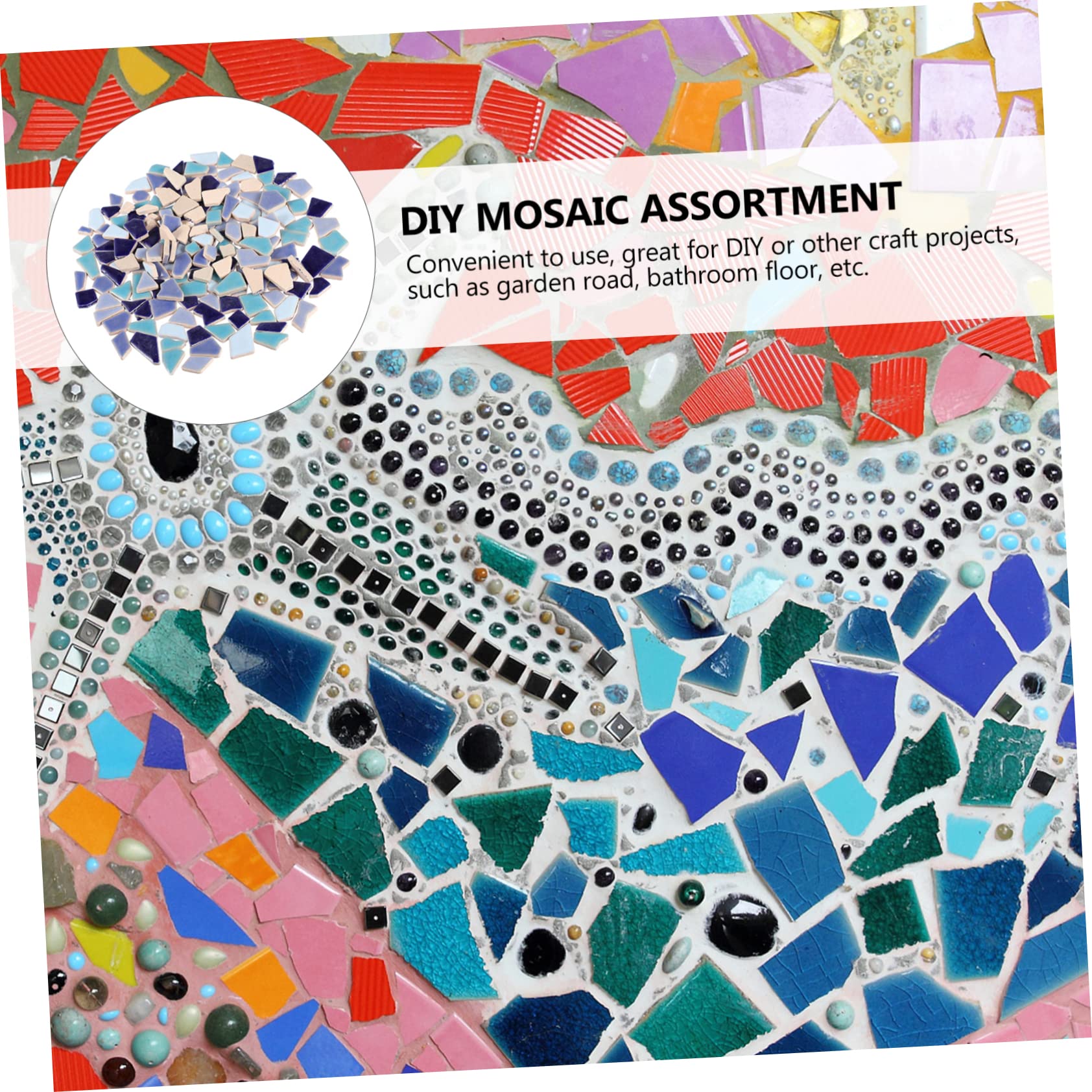 SHINEOFI 10pezzi Mosaico Ceramico Irregolare Piastrelle Colorate Per Decorazioni Fai Da Te Resistenti e Facili Da Utilizzare Ottime Per Creazioni Artigianali e Progetti