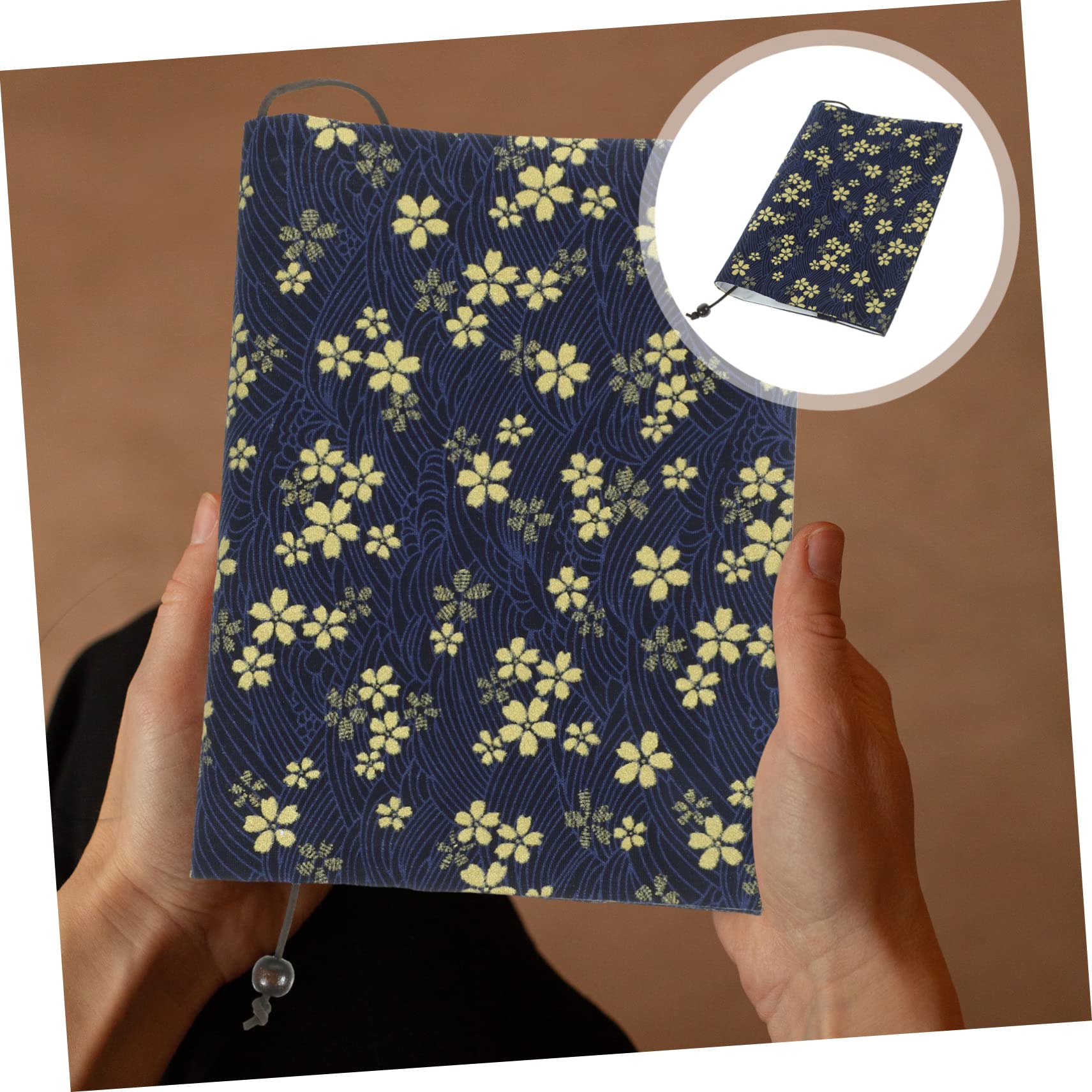 NUOBESTY 4pièces Housse De Tissu Pour Carnet Étui Décoratif Fait Main Couverture Ajustable Pour Protège-cahiers Et