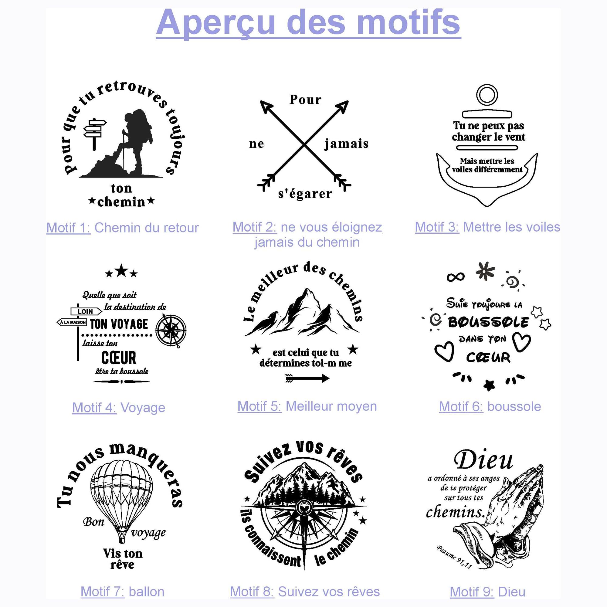 Boussole personnalisée avec gravure et texte au choix - Différents designs - Étui en cuir en laiton - Superbe idée cadeau