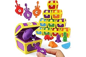 Coogam Surprise Letters Treasure Locks with Keys for Kids