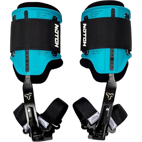 Notch Steel Climbers Ergonomic Gaffs 20+ Cuff Adjustment Points, Stirrup Grip Pad, Dual Foot Strap Assembly, Redesigned Cuff, 350 lbs. Total Weight Limit