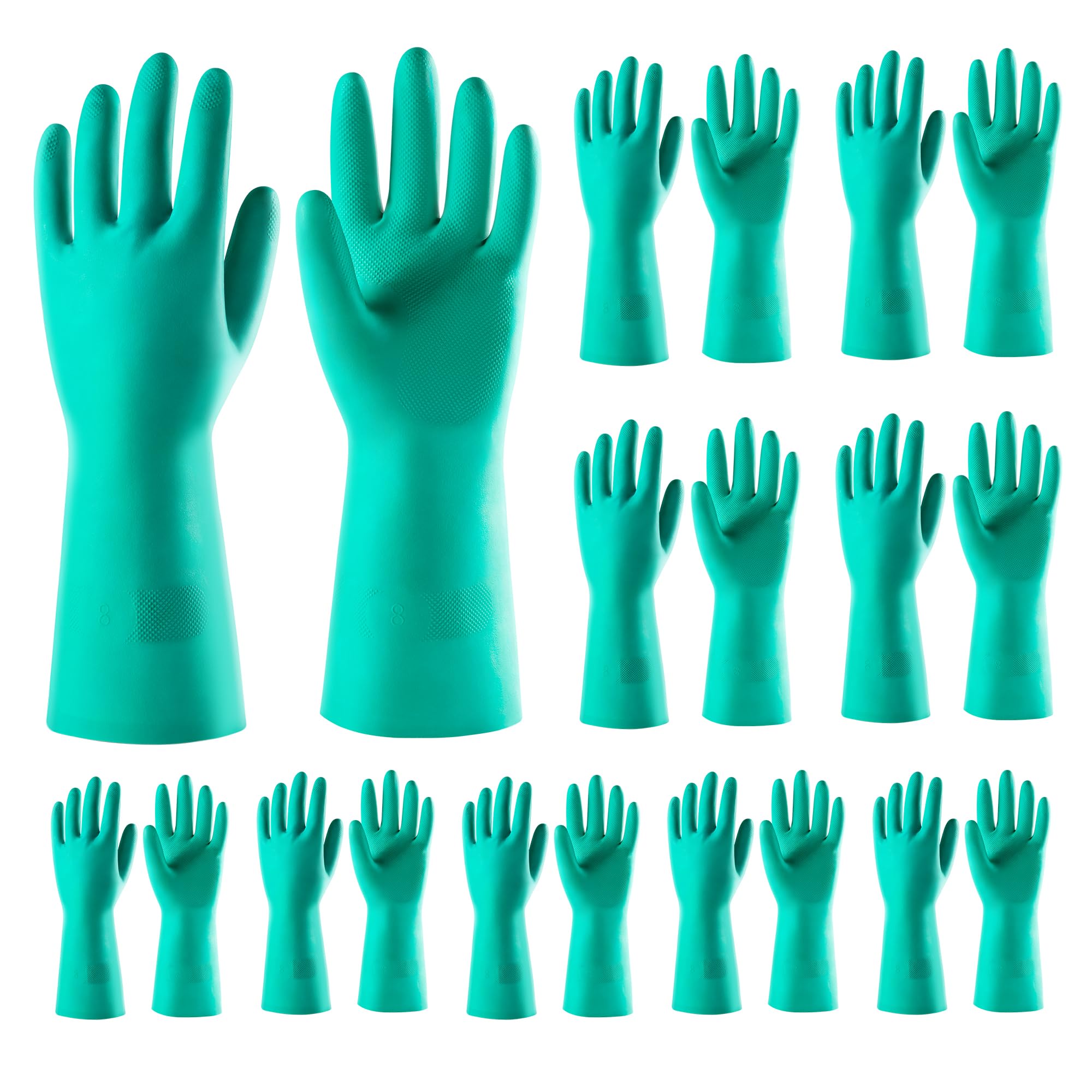 ThxToms 10 Pairs Nitrile Chemical Resistant Gloves,Latex Rubber Free,M