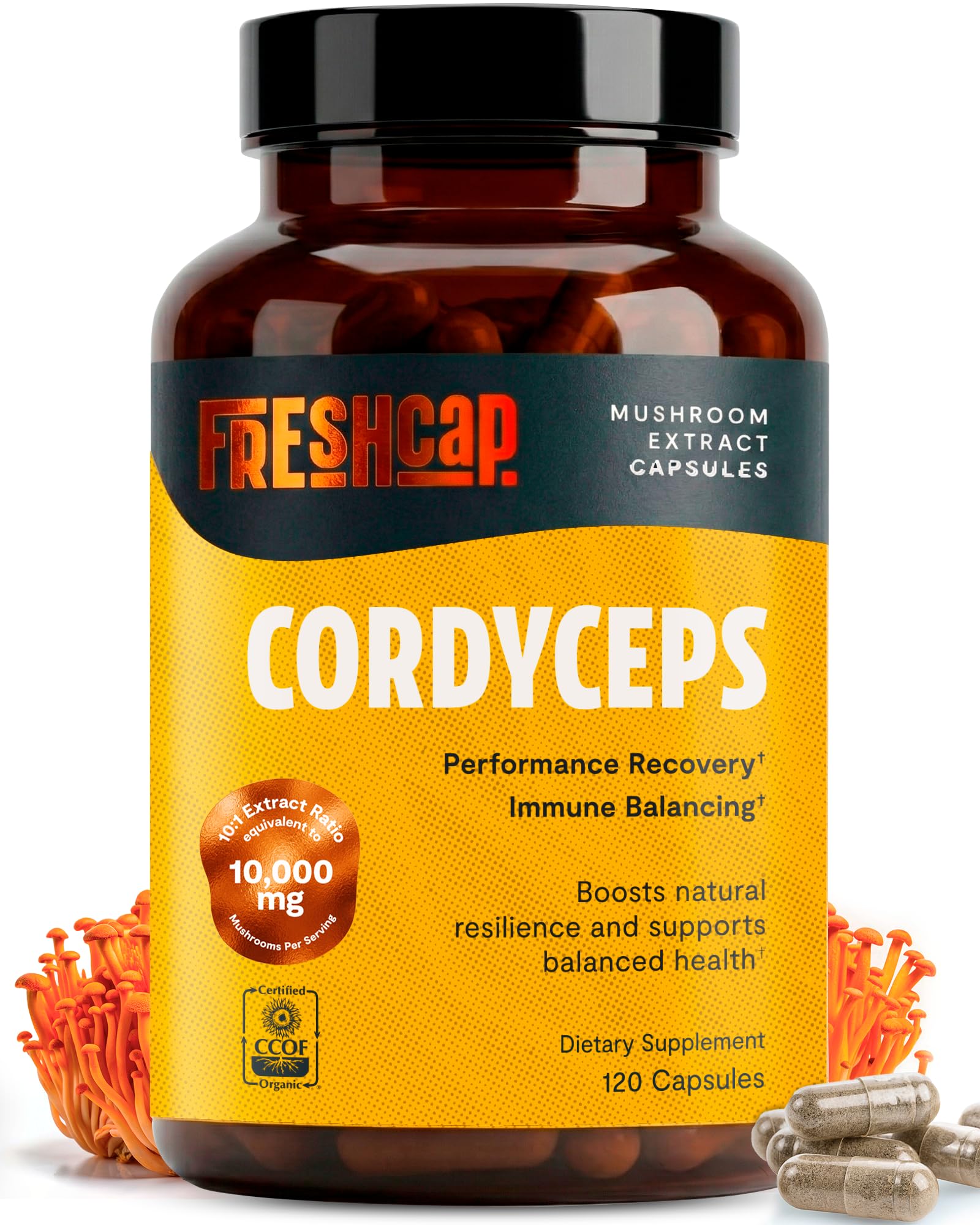 FreshCap Mushrooms Cordyceps Capsules