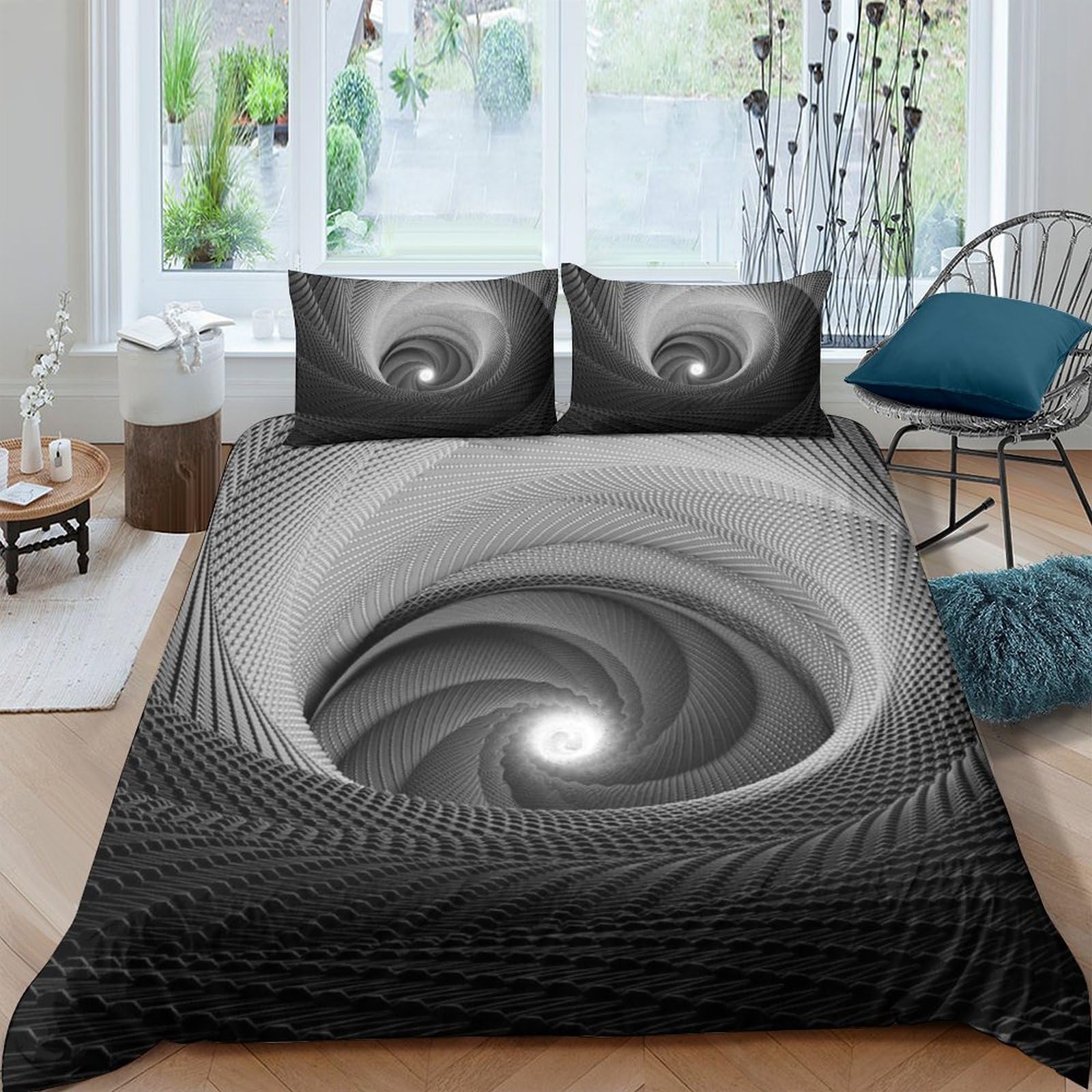 Parure housse de couette microfibre lit double 200x200 imprimé 3D graphique enfant adulte