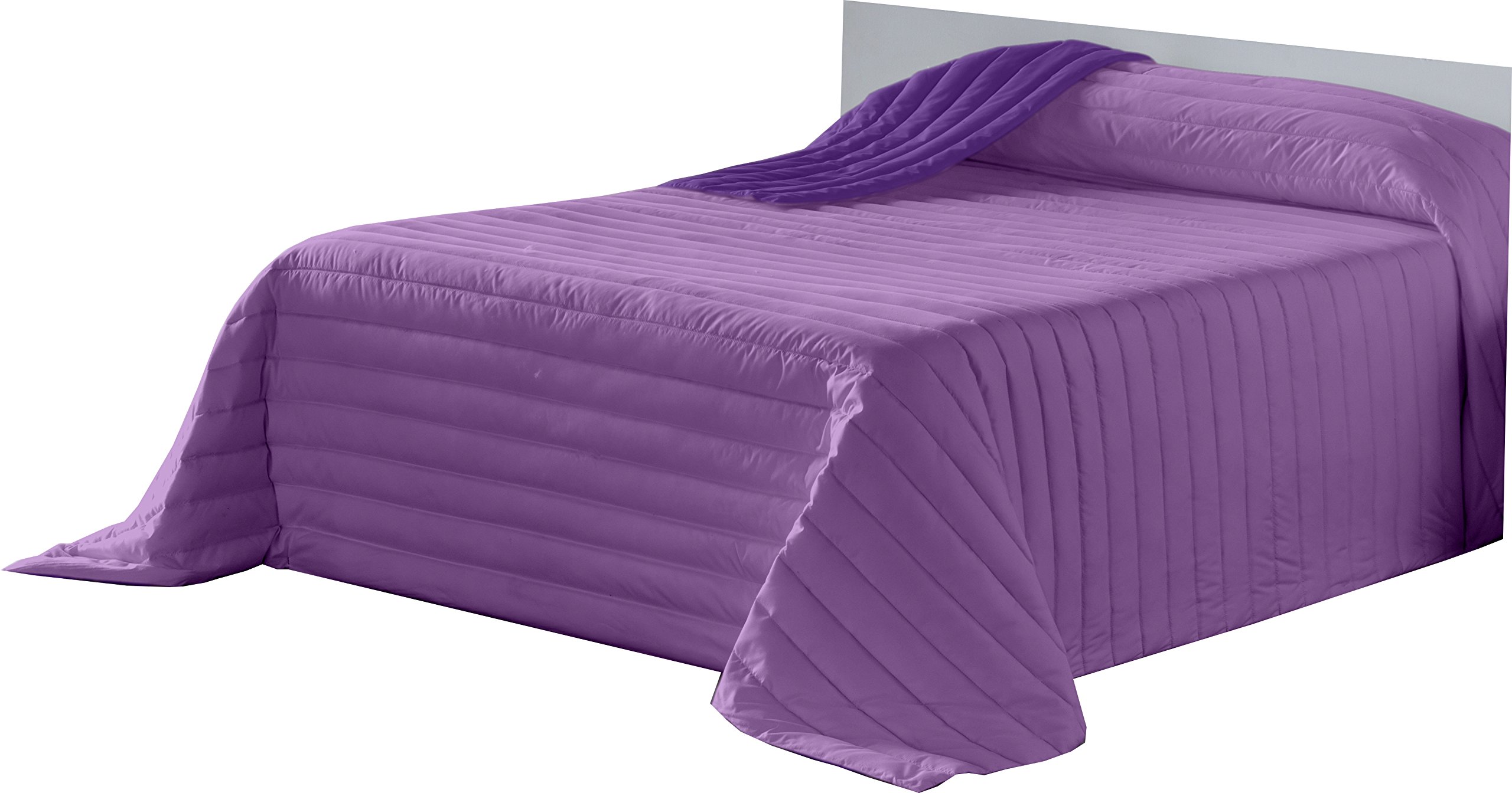 Lucena Cantos - Colcha Todo Uso Bicolor, Fibra 120 gr, (Malva/Lila, 235 x 270)