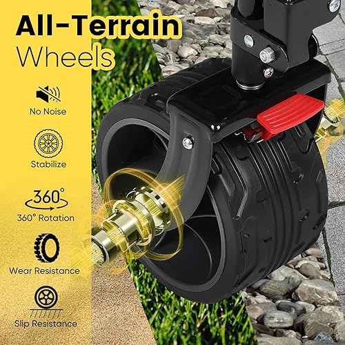 Miniatura 4 de Sekey Carro plegable extendido plegable de 48 pulgadas de largo con capacidad de peso de 440 libras, carrito de jardín plegable resistente de 300 L