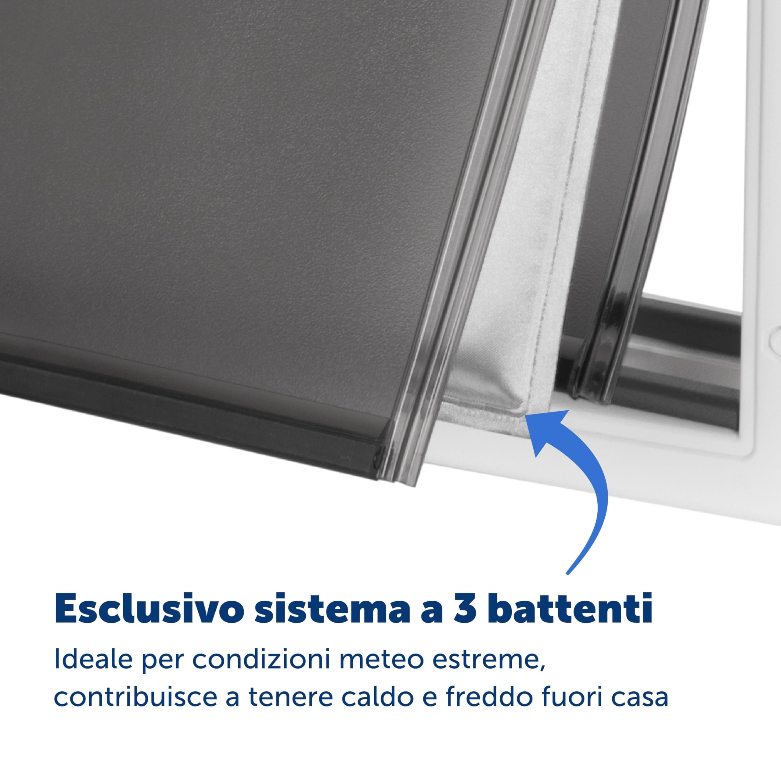 PetSafe Gattaiola per Condizioni Meteo Estreme in plastica ad Alta Efficienza Energetica per Cani e Gatti - Sistema Flap Isolato - Telaio Resistente, Media (M)