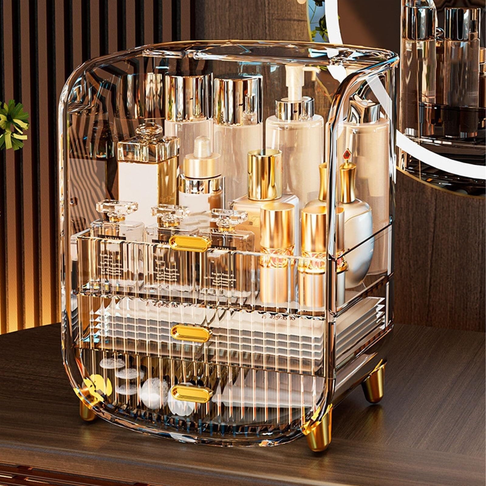 Organizer Trucchi Porta Trucchi Organizer Scatola Portaoggetti Per Il Trucco In Plastica Trasparente Per Cosmetici Con Cassetto Per Prodotti Per La Cura Della Pelle Organizzatore Trucchi Organizzatore