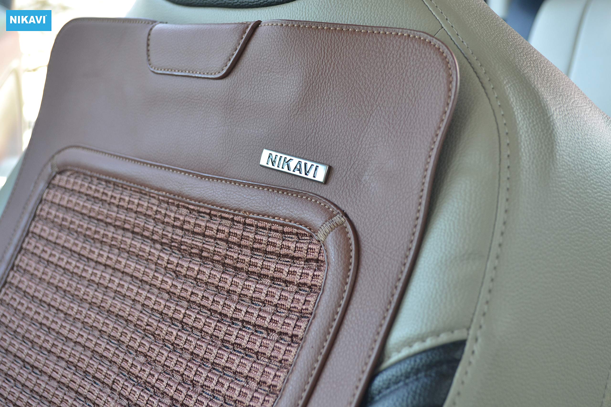 Nikavi Pu Leather Car Seat Cover Universal Fit Anti Slip