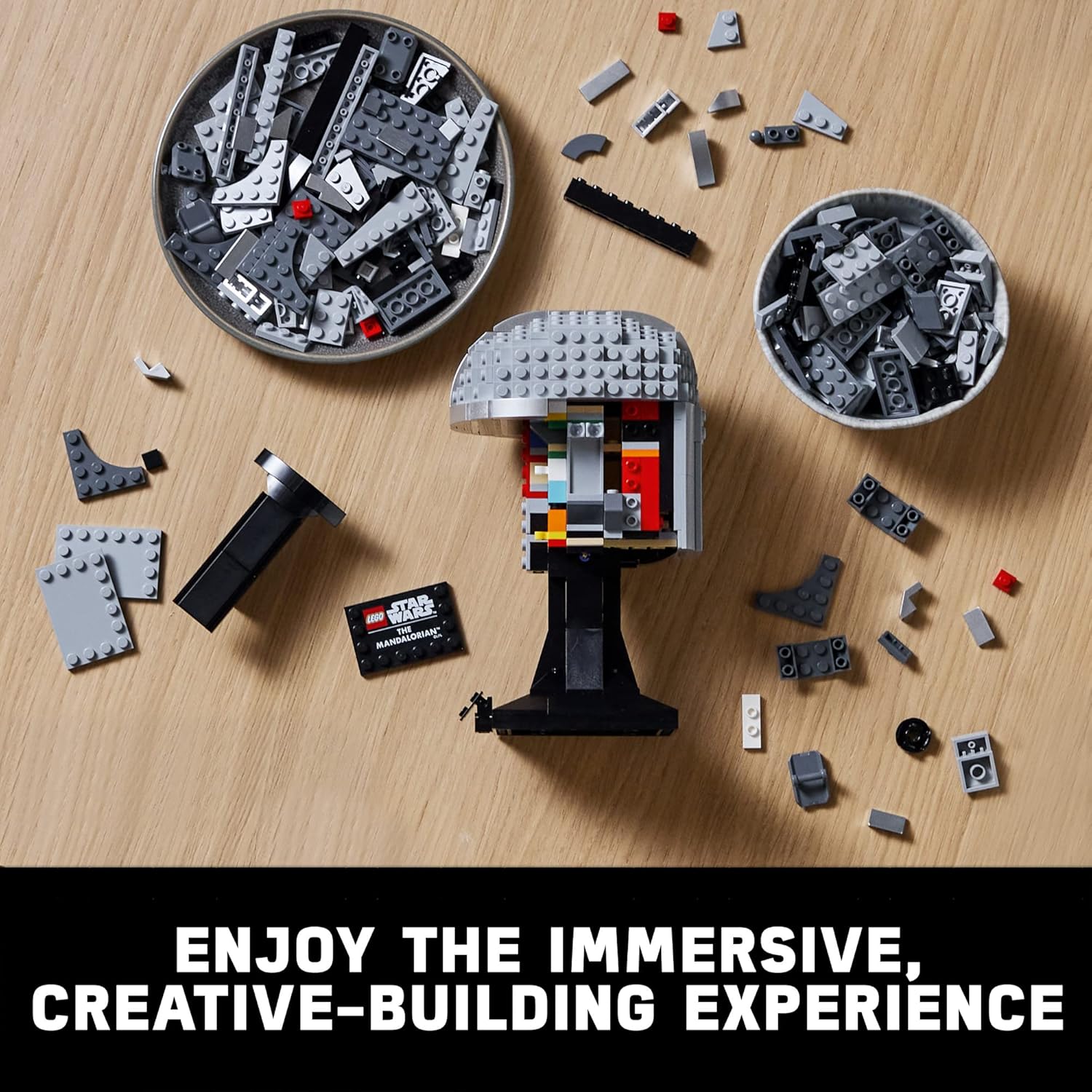 LEGO Star Wars The Mandalorian Helmet 75328 Creative Building Kit for Adults; Collectible Build-and-Display Model; Fun, Birthday Present or Surprise Treat for Fans (584 Pieces) : Toys & Games