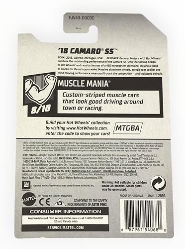Miniatura 2 de Hot Wheels - '18 Camaro SS - Muscle Mania 8/10 [Naranja quemado] # 50/365