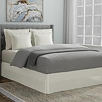 Vista 4 de Today's Home Basic Funda de almohada de microfibra a medida con brida de 2 in, Poliéster, Ivory, Estándar