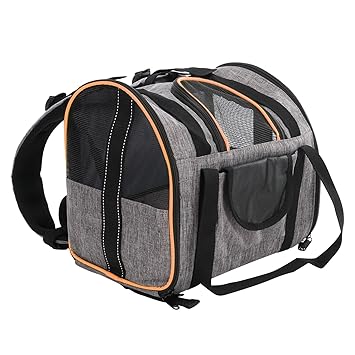 Cat&Dog Carrier,Foldable Pet Carrier for Medium Cat Small Dog, Travel Cat Litter Box, Protable Pet Travel Carrier Backpack, Ideal for Hiking