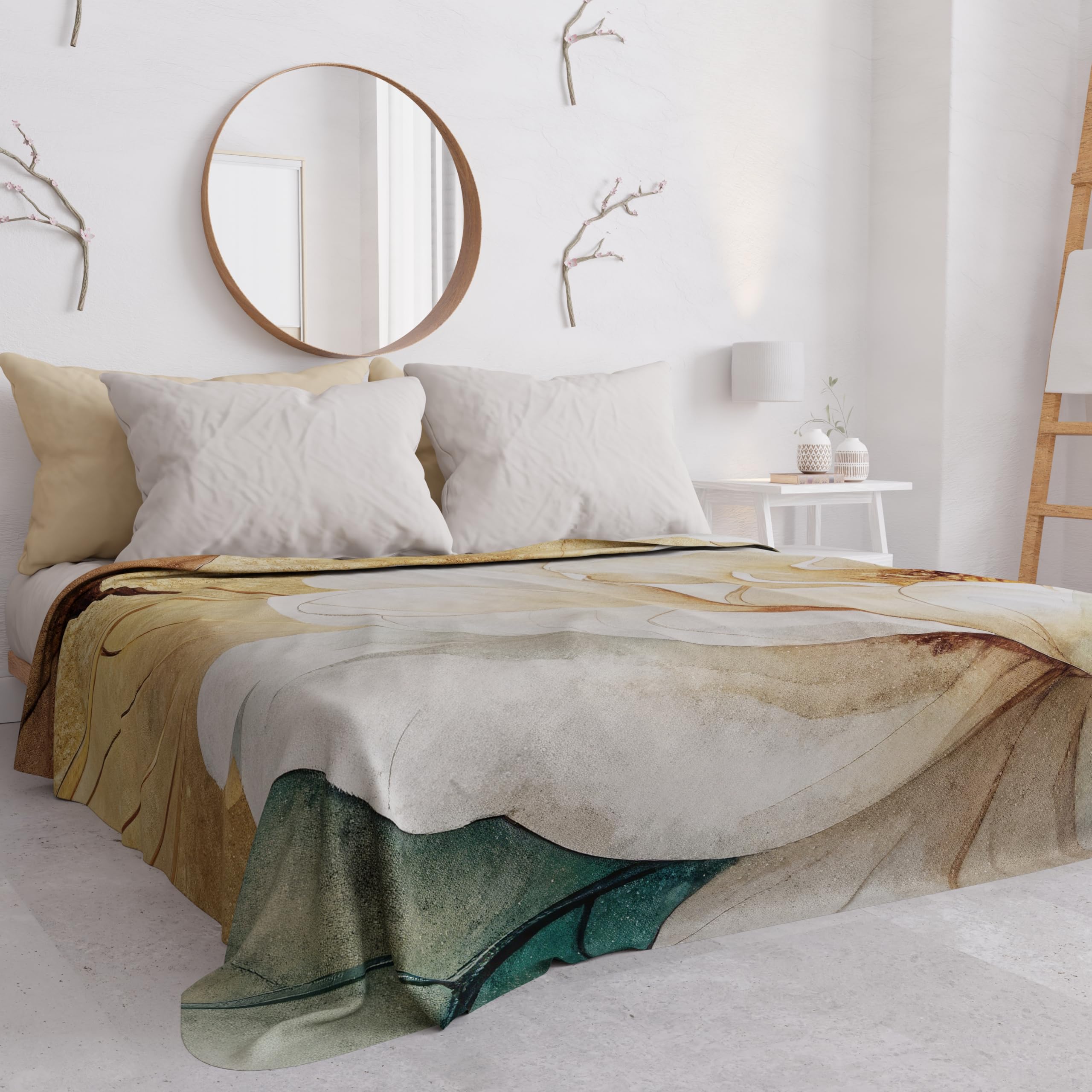 PETTI Artigiani Italiani - Spring Summer Double Bedspread Lightweight Double Bed Sheet 154 Floral 100% Made in Italy - Image 2