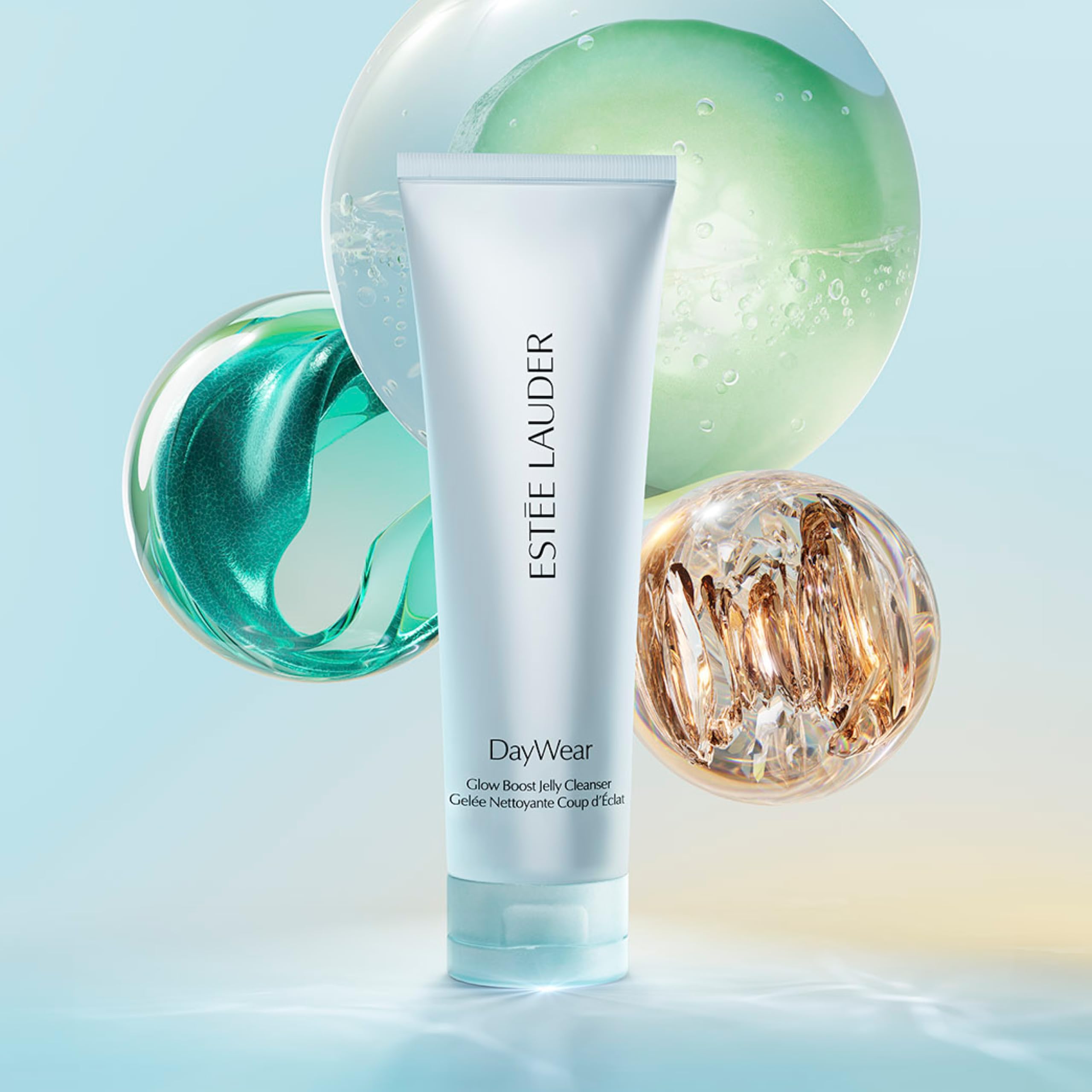 Estée Lauder DayWear Glow Boost Jelly Cleanser | Gel detergente con estratto di alghe, cetriolo e caffeina