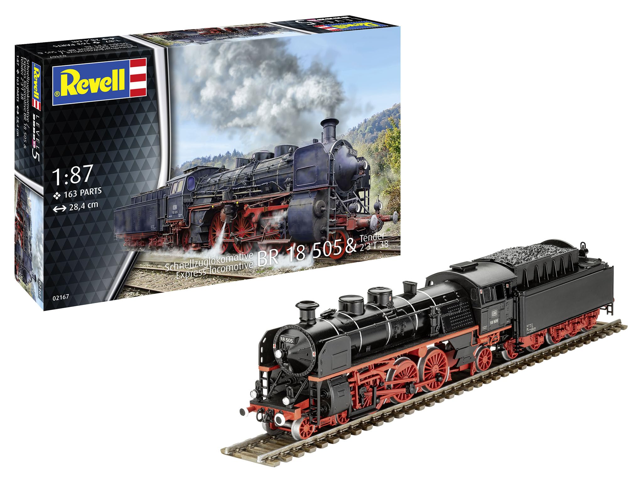 Revell Model Kit Express Train Locomotive BR 18 505-1:87 Scale