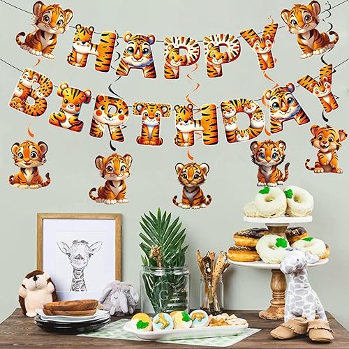 Vista 287 de Zwiebeco Decoración de fiesta de feliz cumpleaños, banderín, guirnalda de banderines, kit de abanico de papel para niños, Capitán América