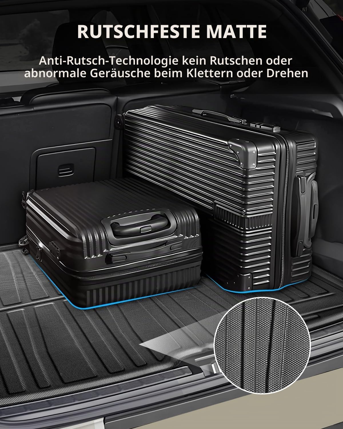 TPE Kofferraummatte für Volvo XC40 / C40 Recharge 2018-2026 | Hinten Kofferraum Schutzmatte Original, Kofferraumschutz mit Hohem Rand, Rutschfestes und Wasserdichtes
