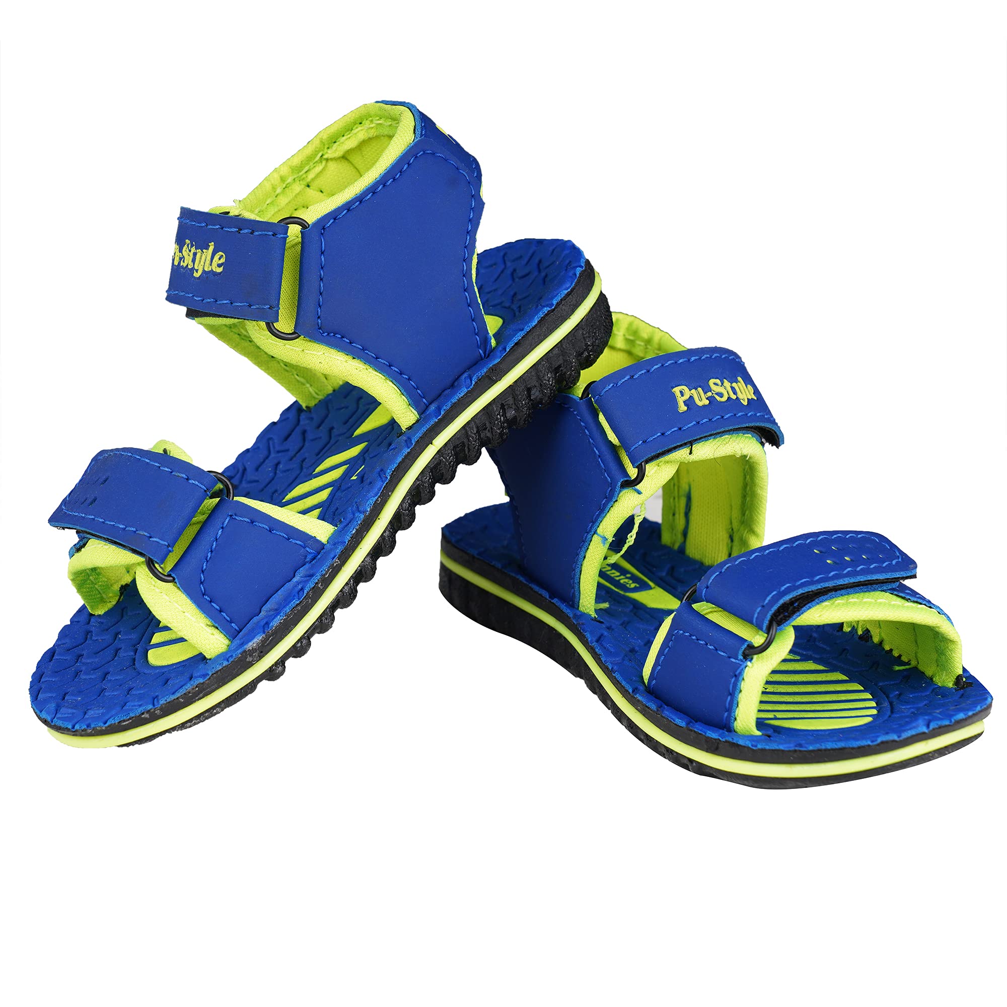 BUNNIES PS-6 Flat Synthetic Sandals for Kids |Blue and Green Color PVC Heel Sandals for 2-3 Years Boys and Girls/UK-7 / Euro-24 (B092SNV89Z) Amazon Price History, Amazon Price Tracker