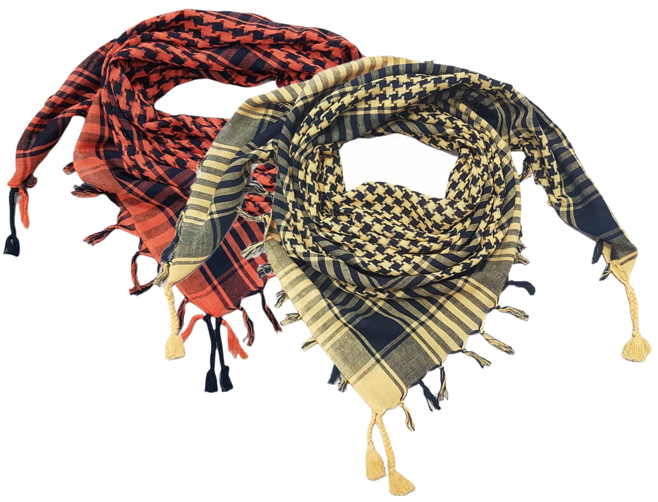EluShemagh Scarf Men - Women /100% Cotton Military Shemagh Keffiyeh Scarf Arafat Tactical Desert Rave Bandana Head Wrap