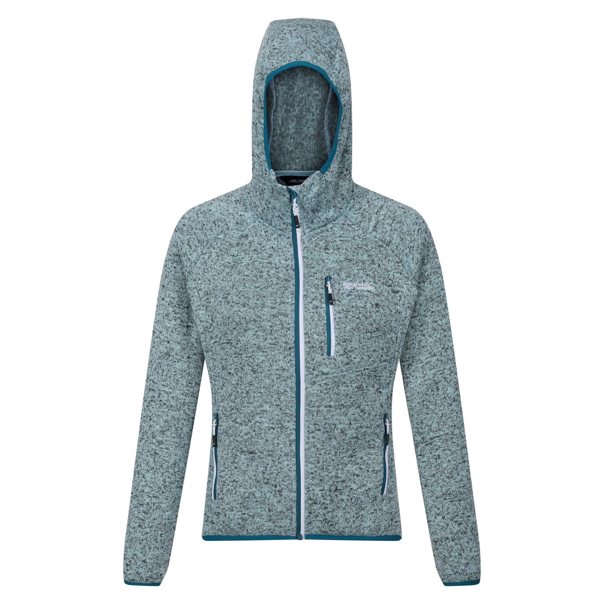 Regatta Womens Newhill Full Zip Hooded Fleece Jacket, Comfortable, Stretchable Midlayer - Perfect for Outdoors, Walking, Hiking & Camping