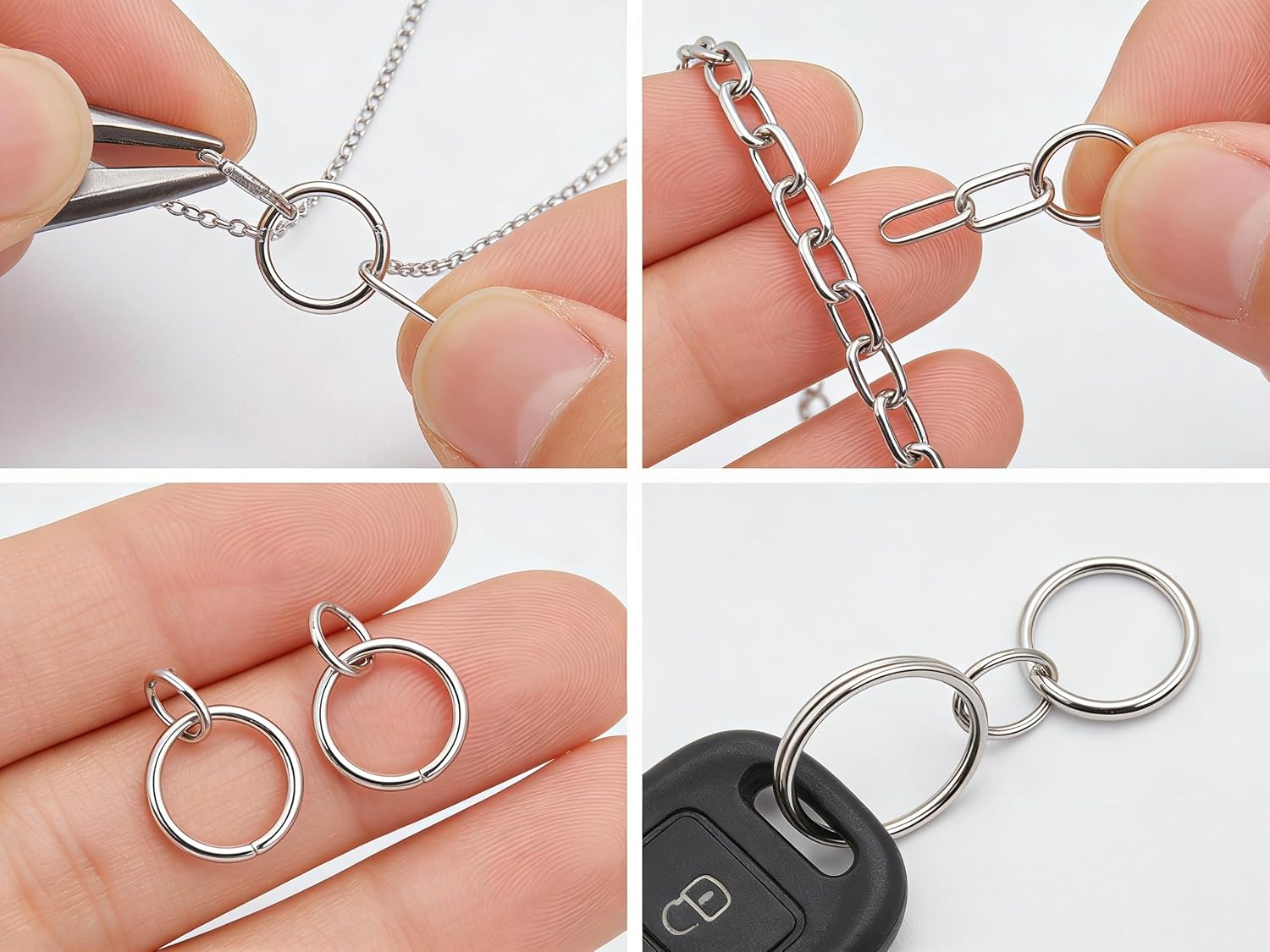 150 Pcs 20mm Open Jump Rings with Storage Box, 2mm Heavy Duty Thickness Large Connectors for Jewelry Making, Keychain, Necklace, Bracelet, Metal Rings for DIY Crafts (Nickel)