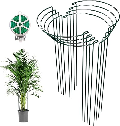 Amazon 植物支柱8個 セット26cmx60cm ガーデニング 支柱 半円形植物サポート 園芸用品 支柱 背の高い花 観葉支柱 農業用 園芸用 花ささえ 屋外の屋内植物用 野菜用 園芸用 支柱