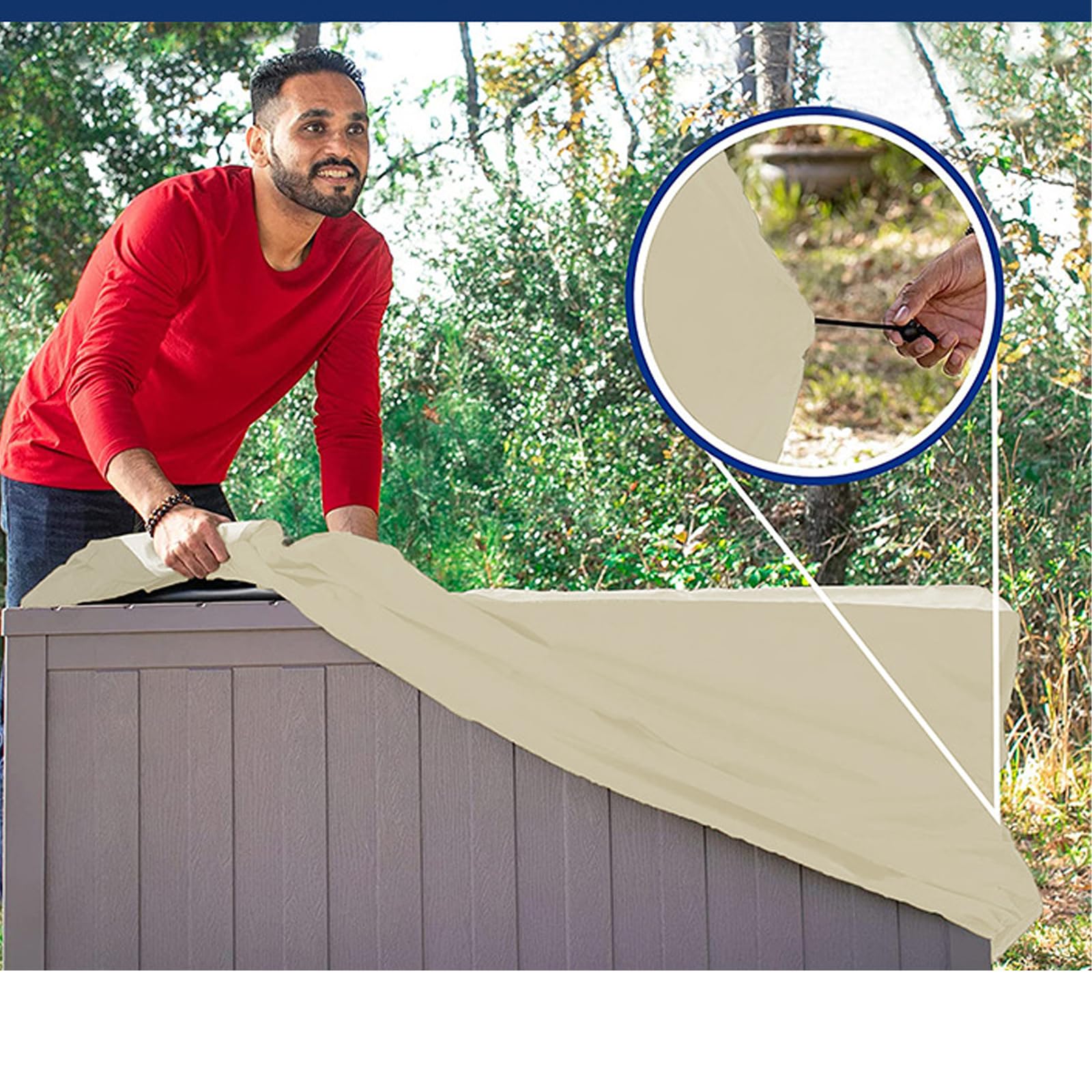Housse de rangement imperméable en tissu Oxford 210D pour jardin, terrasse, coffre de rangement, noir, pour balcon, dimensions : 158 x 76 x 71 cm.