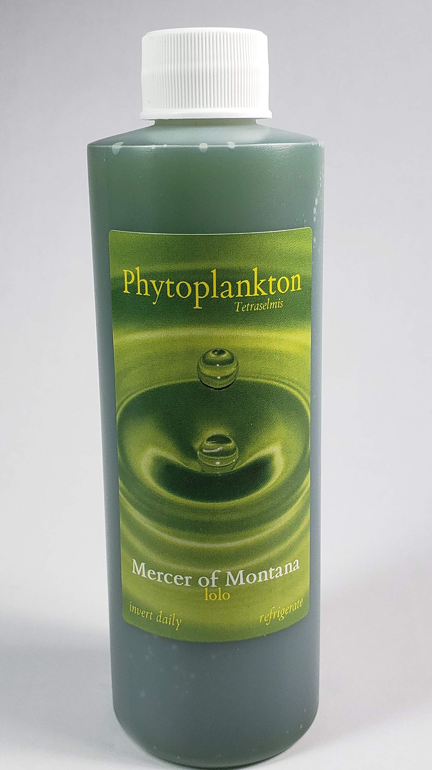 Tetraselmis Phytoplankton (8oz) Cultured by Mercer of Montana TM
