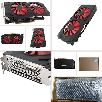 AMD Radeon RX 580 8GB GDDR5 Graphics Card 256-Bit 2048SP PC Gaming Graphics Card with PCI Express 3.0 X16 3×DisplayPort 1×DVI 1×HD Multimedia Interface for Desktop Computers