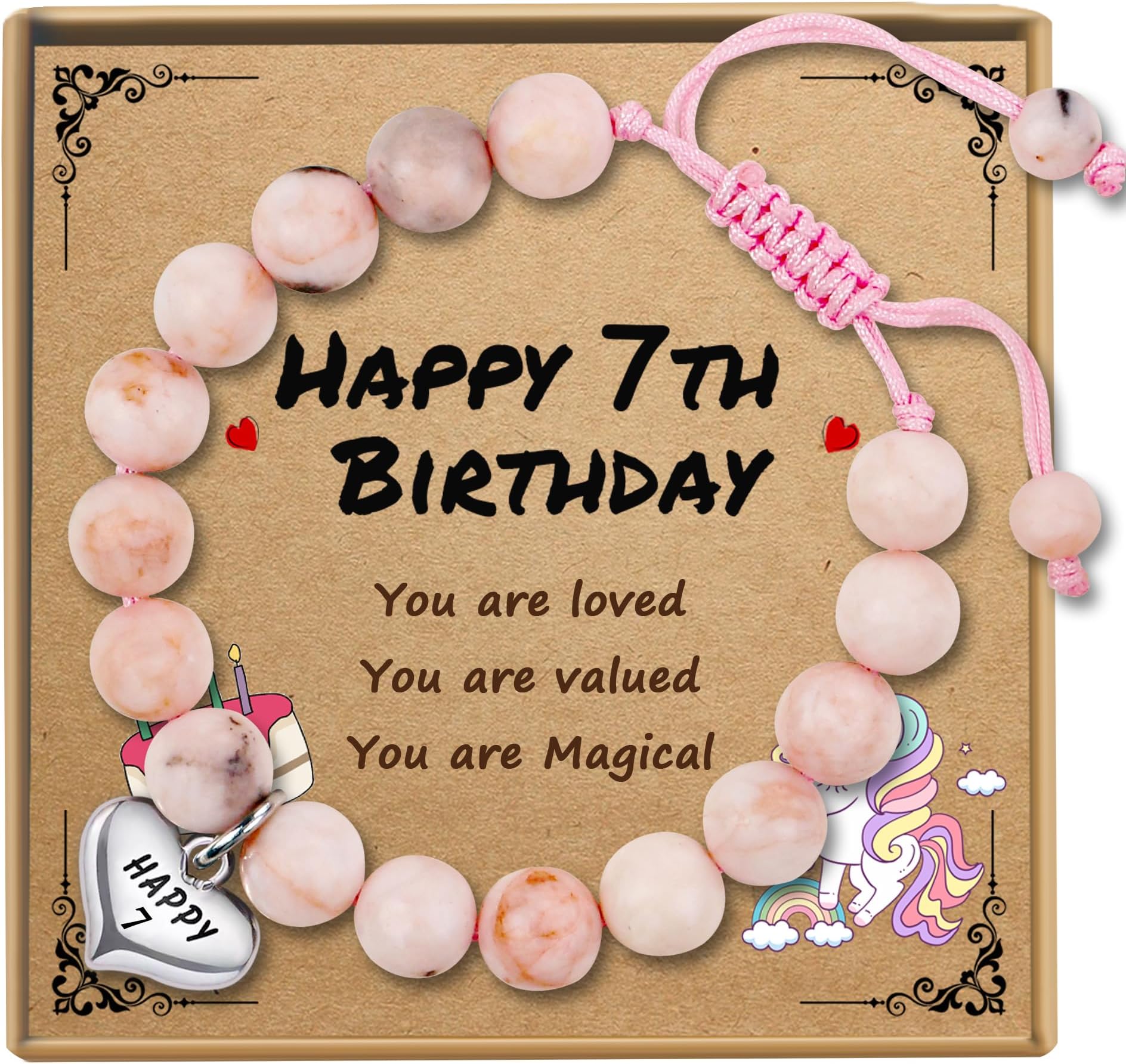 Sereney Birthday Gifts for Girls, Beaded Bracelets as 1/2 1 2 3 4 5 6 7 8 9 10 11 12 13 14 15 16 Year Old Birthday Gift, Adjustable Cross/Pearl Bracelet as Happy Birthday Gifts for Daughter