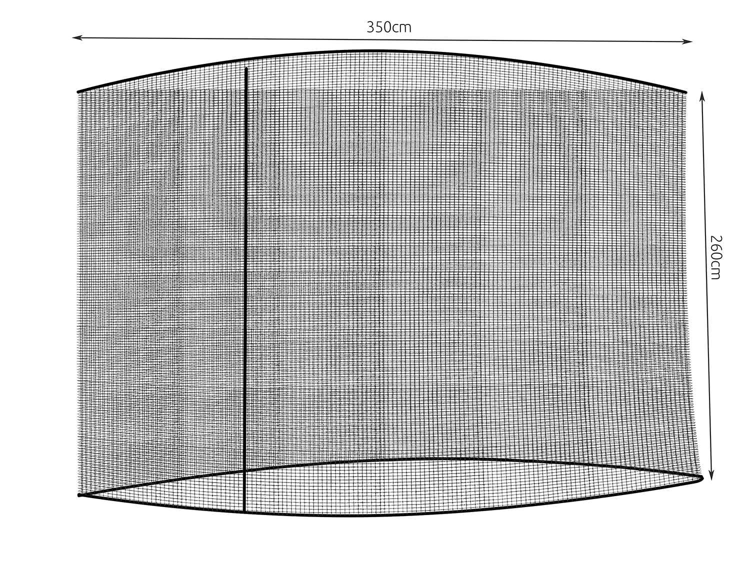 12266 moustiquaire pour parasols avec fermeture éclair 3,5 m