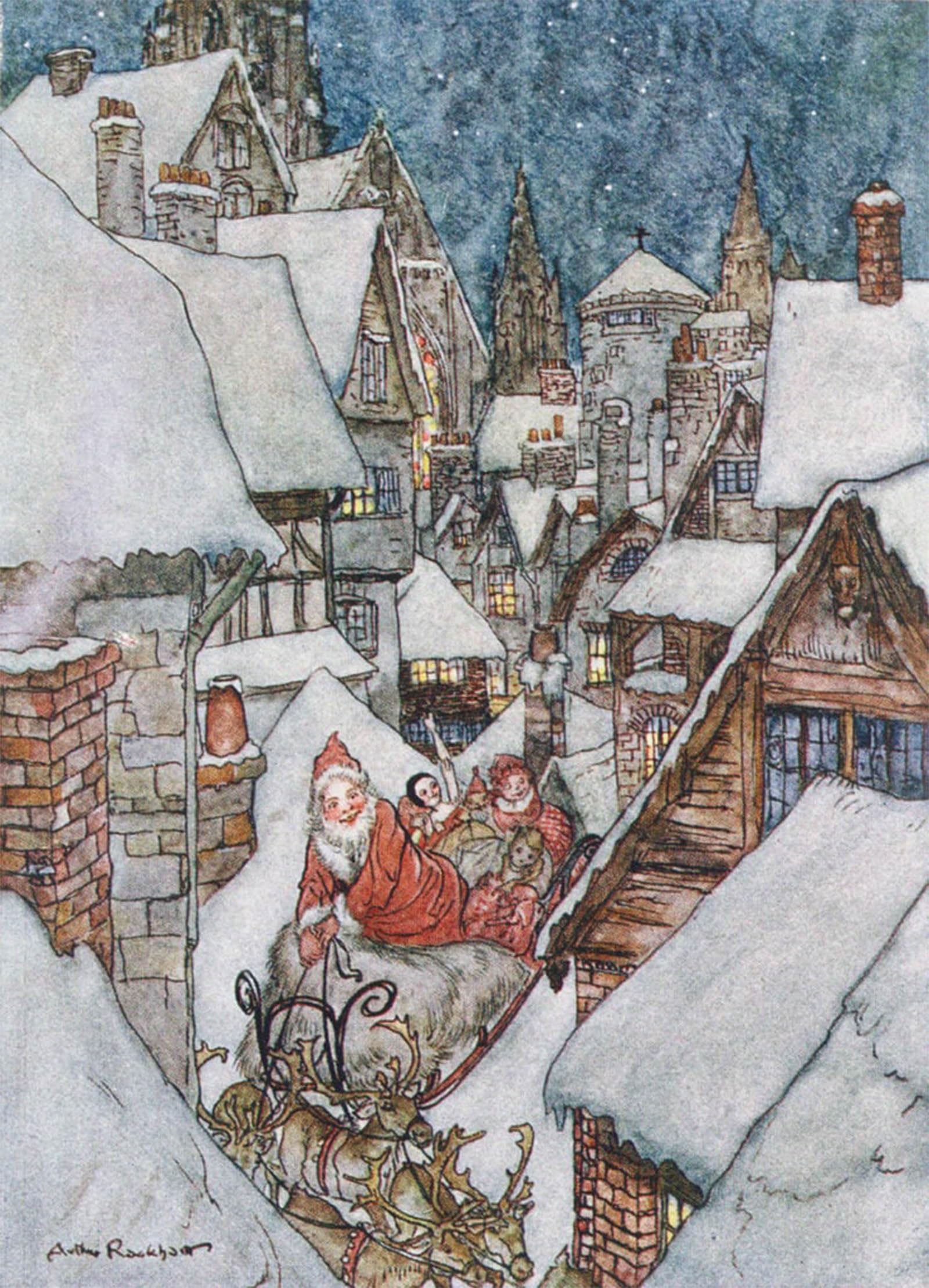 POSTERIIk Famous Animal Posters Vintage Picture Christmas Illustrations by Arthur Rackham Modern Wall Decor for Home Decor 60x90cm