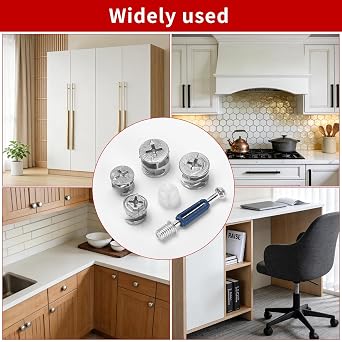 120 Pcs Cam Lock Nuts & Bolts Set, 3‑in‑1 Furniture Connectors
