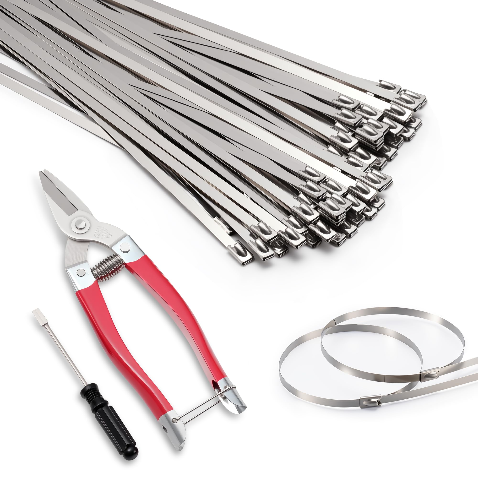 Amazon.com: DAFONSO 52-Piece Stainless Steel Zip Tie Kit with