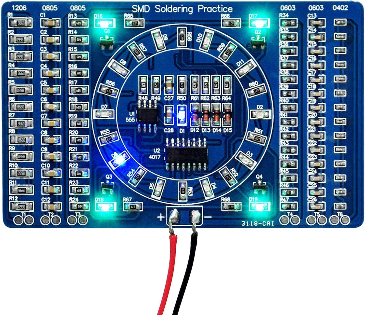 Gikfun Welding Practice Soldering Skill Training Board Xmas Tree Led DIY Kits